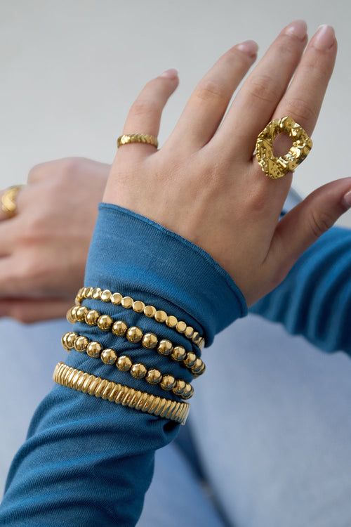 Bead bracelet - Goud 7MM