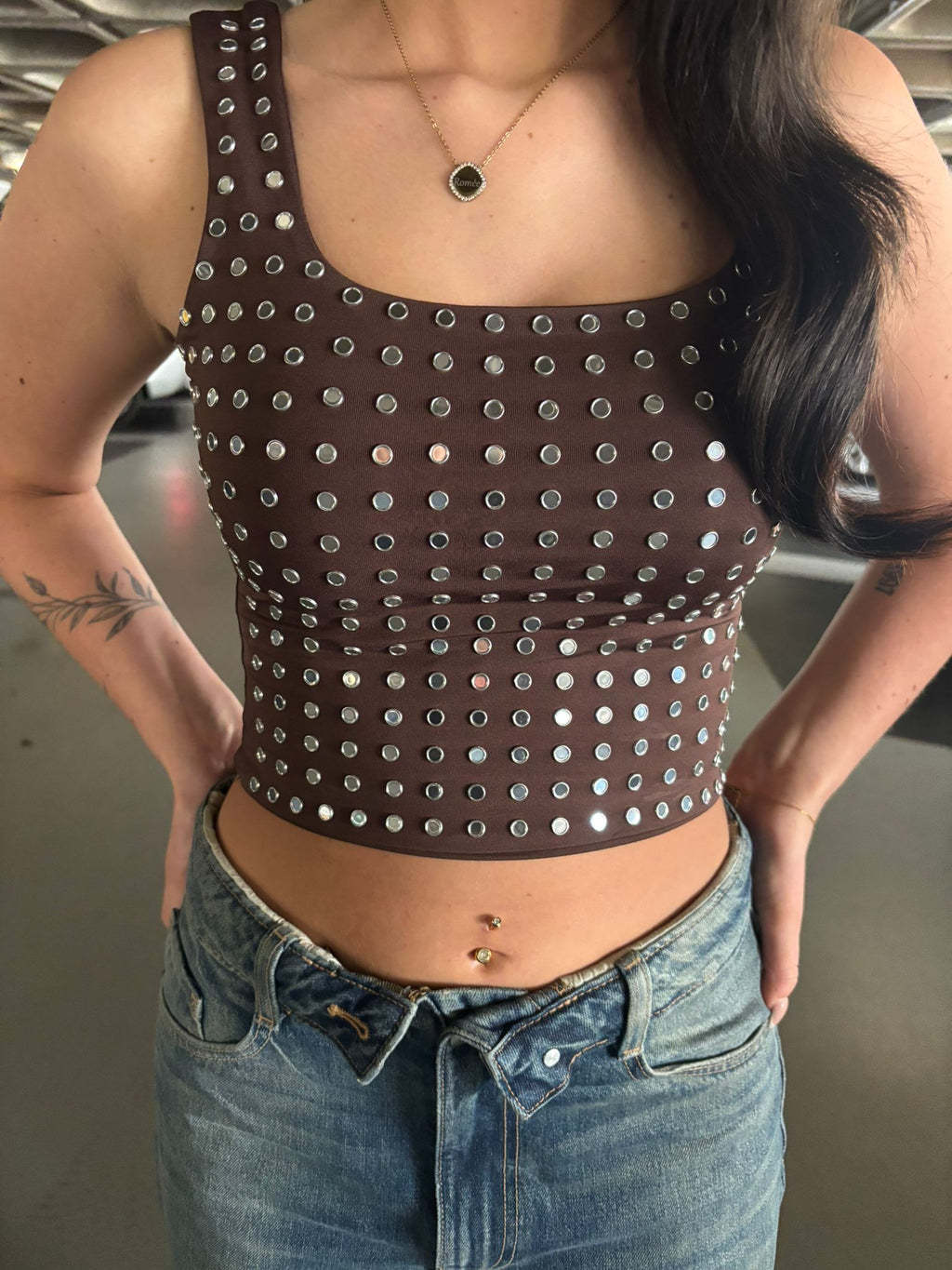 Crop top brown - Jada