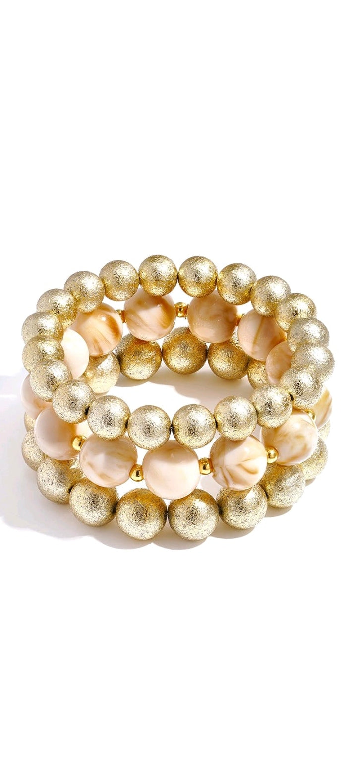 Armband set van 3 crème