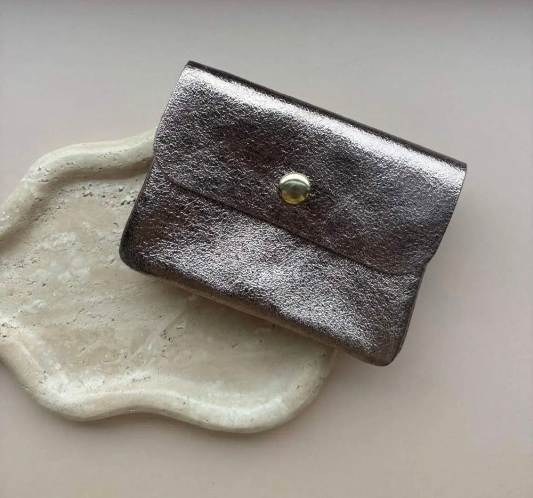 Portemonnee metallic bronze